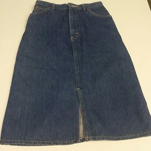 midi jean skirt
